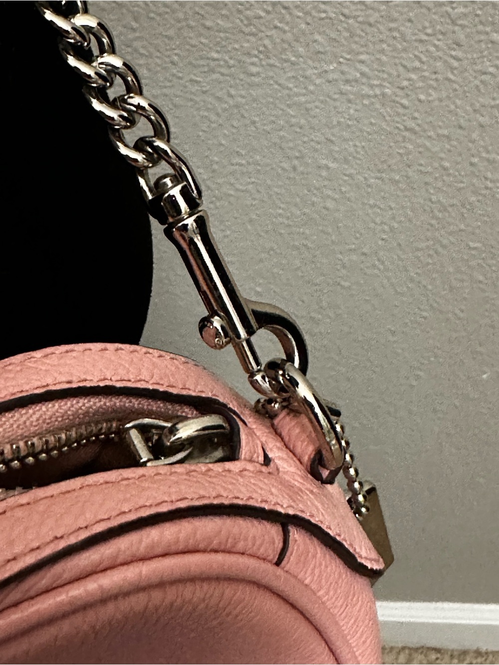 Coach Pebbled Leather Crossbody Camera Bag in Pink - Picture 12 of 12
